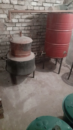 Căldare aramă 50l și cazan de țuică 100l
