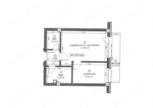 Apartament 2 camere | 37,2 mp utili + balcon 5,4 mp | Garaj subteran | Str. Urusagului, Florești - imagine 10