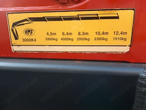 Macara HMF 3000, fabricație 2010, cu telecomandă, 4 stabilizatoare hidraulice și 4 extensii hidrauli - imagine 10