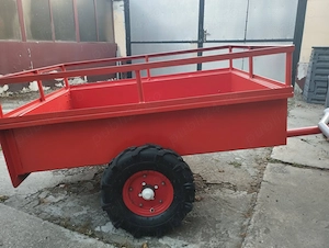 Vand remorca tractoras s-au motocultor stare nou 500 kg  , cauciucuri nou noute 500 8 , pod robust  - imagine 6