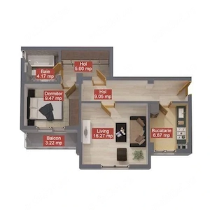 Apartament 2 camere decomandat, 53 mp, metrou Dimitrie Leonida - imagine 7