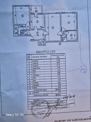 Apartament 3 camere, 69 mp+ pivniță, parter, Bd. Liviu Rebreanu   107.000  
