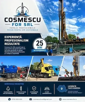 Executăm foraje pentru puțuri de apă   Rapid, profesionist și la prețuri corecte!