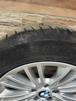 Roti originale r17  BMW F10-F11 style 456 cu anvelope vara - imagine 4