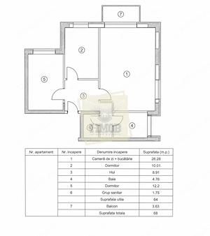 Apartament 3 camere | Etaj 1 | 64mpu | boxa | parcare | Avantgarden - imagine 19