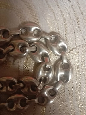 Lanț argint masiv Boabe de cafea 