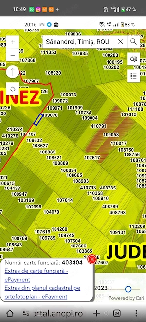 Teren Sanandrei 12500MP Industrial -rezidential  Deschidere 220m - imagine 3