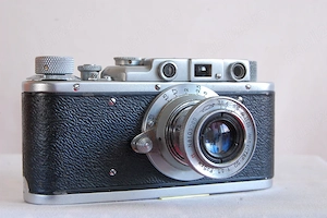 Zorki 1 cu industar 3.5 50, aparat foto clasic telemetric copia leica