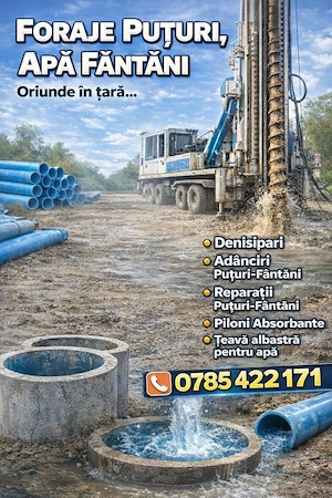 Foraje puțuri !