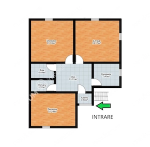 Apartament 3 camere decomandate curte comuna din zona Tiglari Sibiu - imagine 8