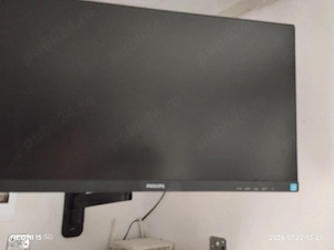 Monitor LED IPS Philips 23.8", Full HD, Ultra-narrow, 75Hz, DVI, HDMI, Flicker-Free, Negru, 243V7QDS