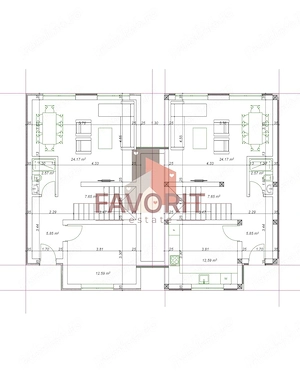 Duplex despartit prin camera tehnica | 4 camere | Toate utilitatile | - imagine 17