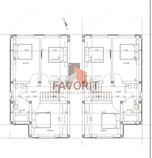 Duplex despartit prin camera tehnica | 4 camere | Toate utilitatile | - imagine 18