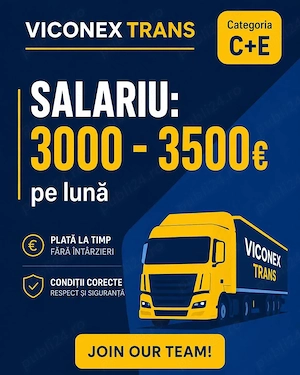 Angajam soferi profesionisti ctg.C+CE