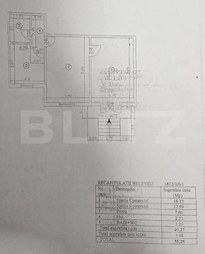 Apartament 2 camere, 49 mp, transformat in spatiu comercial, zona Nicolina