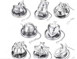 Set 8 infuzoare ceai inox - modele haioase, ideal cadou, nou