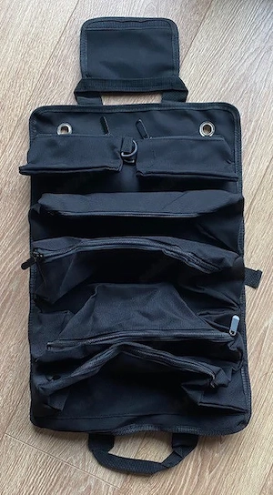 Organizator unelte roll-up compact, geanta scule pliabila, negru, nou - imagine 2