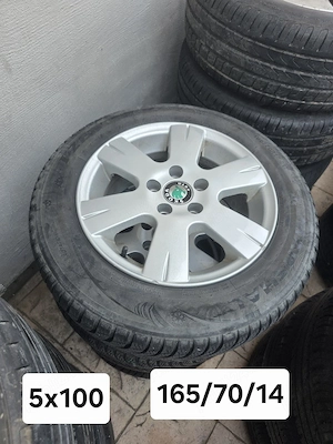 Set 4 jante aliaj 5x100 echipate cu anvelope MS 175/70/14 Polo Fabia Ibiza