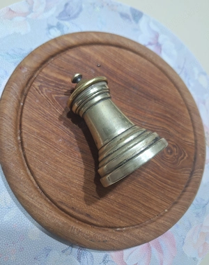 Rasnita piper antică WMF (WMFM) Pepper Grinder   Mill   alamă argintată, cca. 1900 perfect functiona