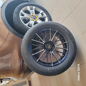 Set 4 Jante Aliaj model Dotz 17", 5x108, ET48 cu Anvelope 235/55R17-Iarna-