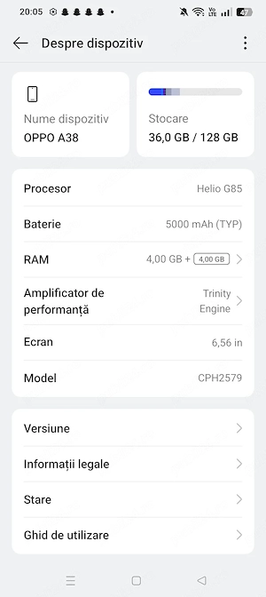 vand Appo A38 telefonu e nou pretu 550 lei sau schimb de telefoane 