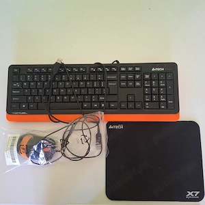 Kit tastatură, mouse și mouse pad A4 Tech