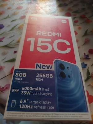 Vand 2 telefoane Xiaomi Redmi 15C, nou-noute, sigilate,256GB, 8GB RAM, negre