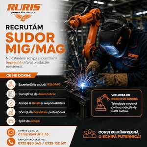 Ruris Angajeaza Sudor  (MIG MAG) in Craiova