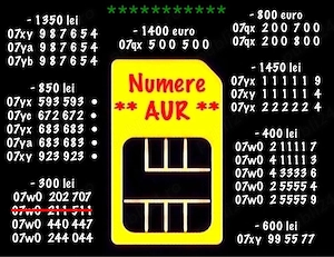 Numere Aur Gold Vip Numar Usor de Retinut