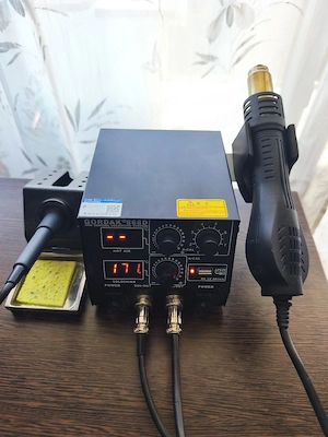 Stație lipit Gordak 868D 2 în 1   Aer cald + Letcon + Accesorii