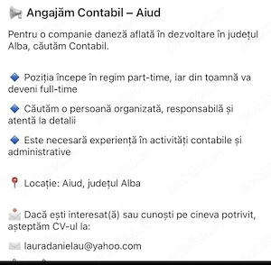 Job_Contabil Part-time Aiud jud.Alba 