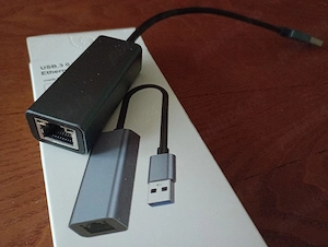 348. Adaptor USB 3.0 to Gigabit Ethernet pentru internet la computer, TV smart, functional, nou
