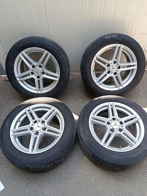 Jante Mercede,audi,vw 5x112 16 bonus anvelope  215 55 16, - imagine 1