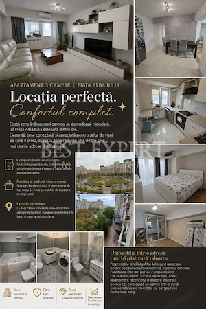 🏡 3 Camere | Rond Alba Iulia | Bloc Reabilitat | Fără Risc Seismic