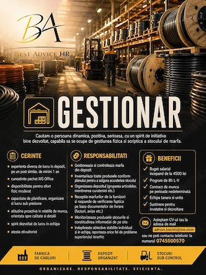 Gestionar cu atestat de stivuitorist