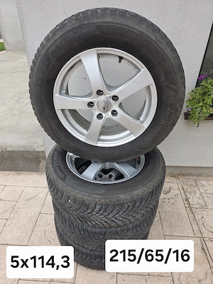 Set 4 jante aliaj 5x114,3 echipate cu anvelope MS 215/65/16