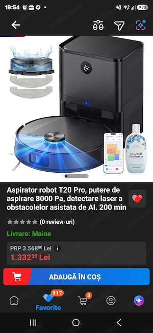 Aspirator robot cu stație de incarcare