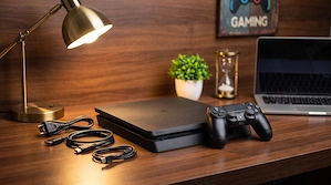PlayStation 4 Slim 1TB CUH 2216B Jet Black + manetă originală, ultima revizie, impecabil, accesorii 
