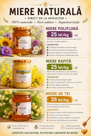 Miere naturală direct de la producător 