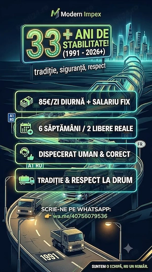 Angajăm Conducător Auto Profesionist C+E - Comunitate | Diurnă 85  zi + Salariu | Program minim 6 2 - imagine 2