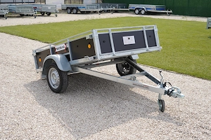 Remorca nouă rabatabilă manual 1 axă de 750 Kg cu obloane din tego - Sebal D200 | 202x133x38 Cm - imagine 4