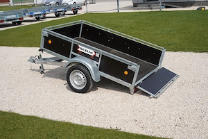 Remorca nouă rabatabilă manual 1 axă de 750 Kg cu obloane din tego - Sebal D200 | 202x133x38 Cm - imagine 5