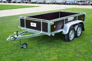 Remorca nouă de 750 Kg cu 2 axe, obloane din tego - Sebal 2D250 -251x132x38 Cm