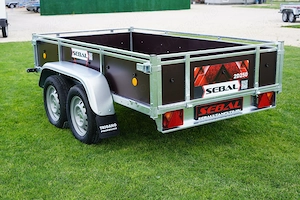Remorca nouă de 750 Kg cu 2 axe, obloane din tego - Sebal 2D250 -251x132x38 Cm - imagine 5