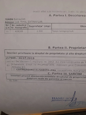 Teren Extravilan 2.900 mp în Jud. Timiș   Deschidere la DRUMUL PRINCIPAL | Curent peste drum - imagine 4