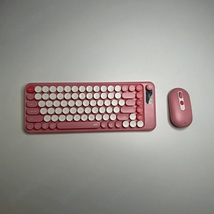 Combo tastatură și mouse wireless Fantech GO MOCHI roz, 2.4 GHz, nou