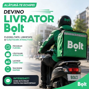 Anunt angajare livratori bolt București si alte orase din romania