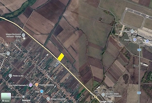  Vand Teren 7244 mp Timisoara pe Centura Timisoarei zona Aeroport 23 Euro mp, front 63 m proprietar  - imagine 2