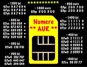 Numere Aur Gold Vip * Numar de Aur de Clasa de Platina