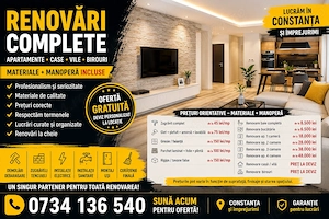 Renovări complete în constanta-Apartamente Case Vile Birouri 